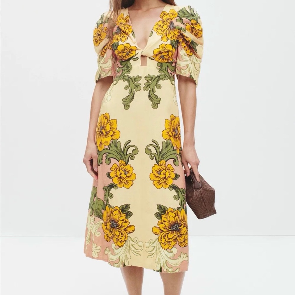 FARM Rio Delicate Flower Midi Dress